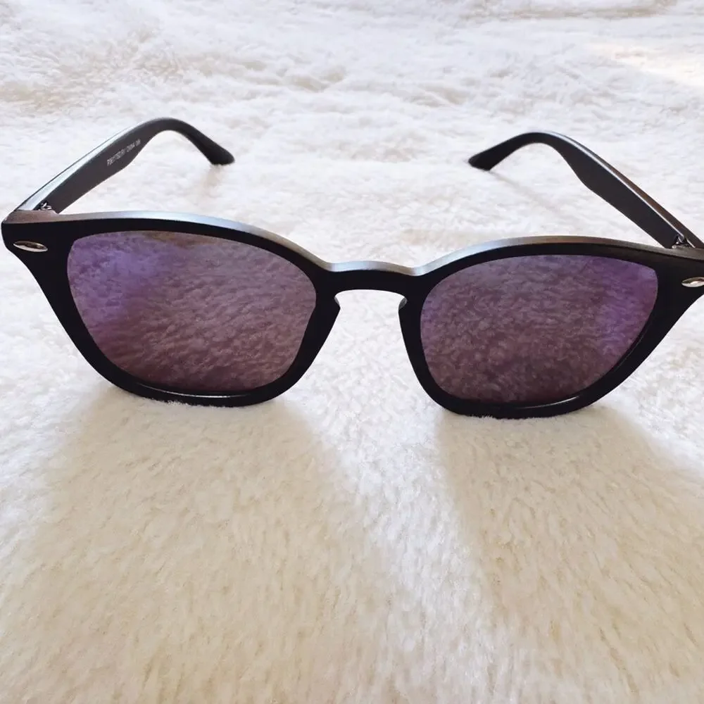 Milo Blue Oversized Oval Horn Rims Sunglasses